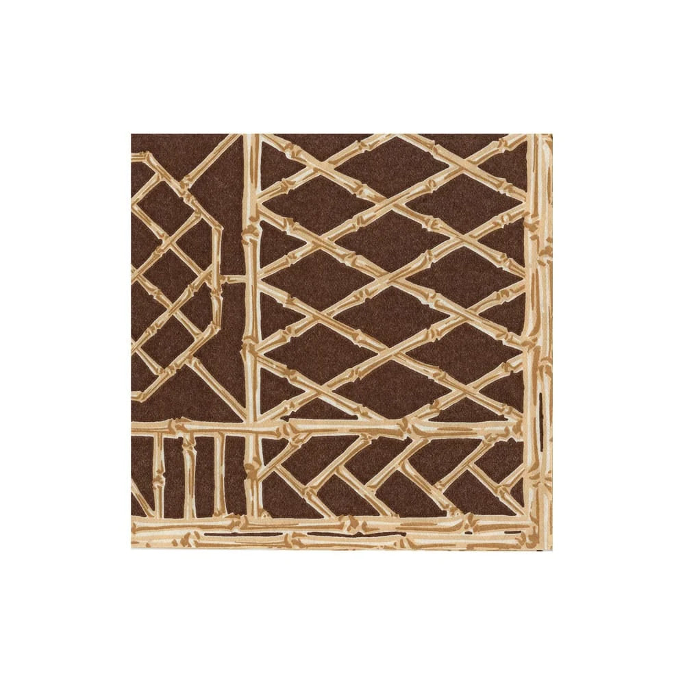 Bamboo Screen Chestnut Cocktail Napkin