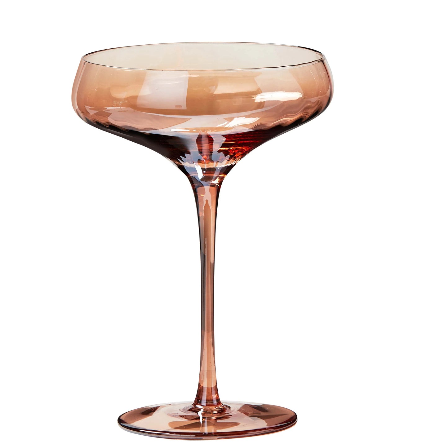 Chelsea Iridescent Optic Coupe Glass Blush