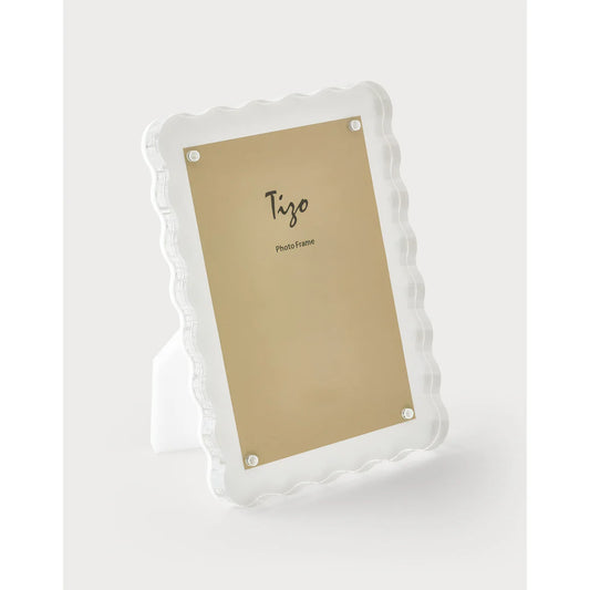 Lucite 5x7 Frame- White Wave