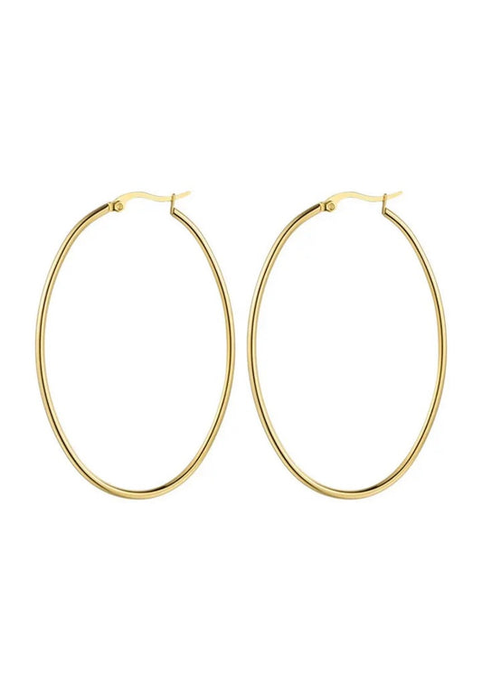 Oval Hoops Gold