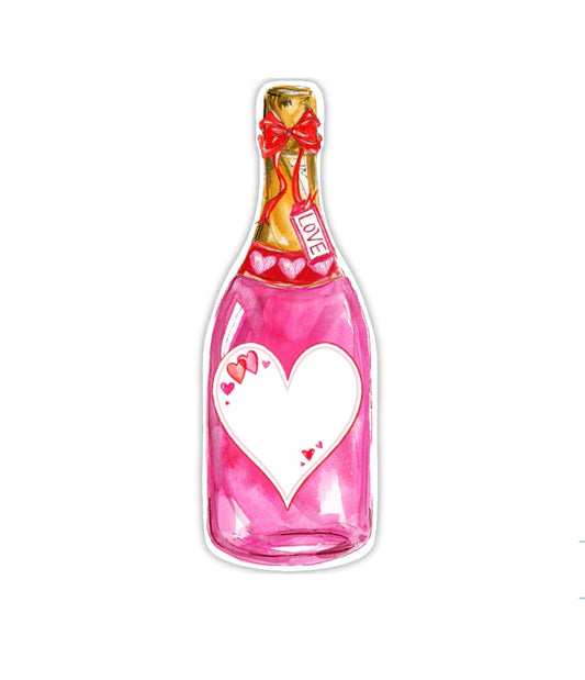 Valentine Champagne Bottle Die Cut