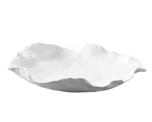 Large White Free Form Bowl