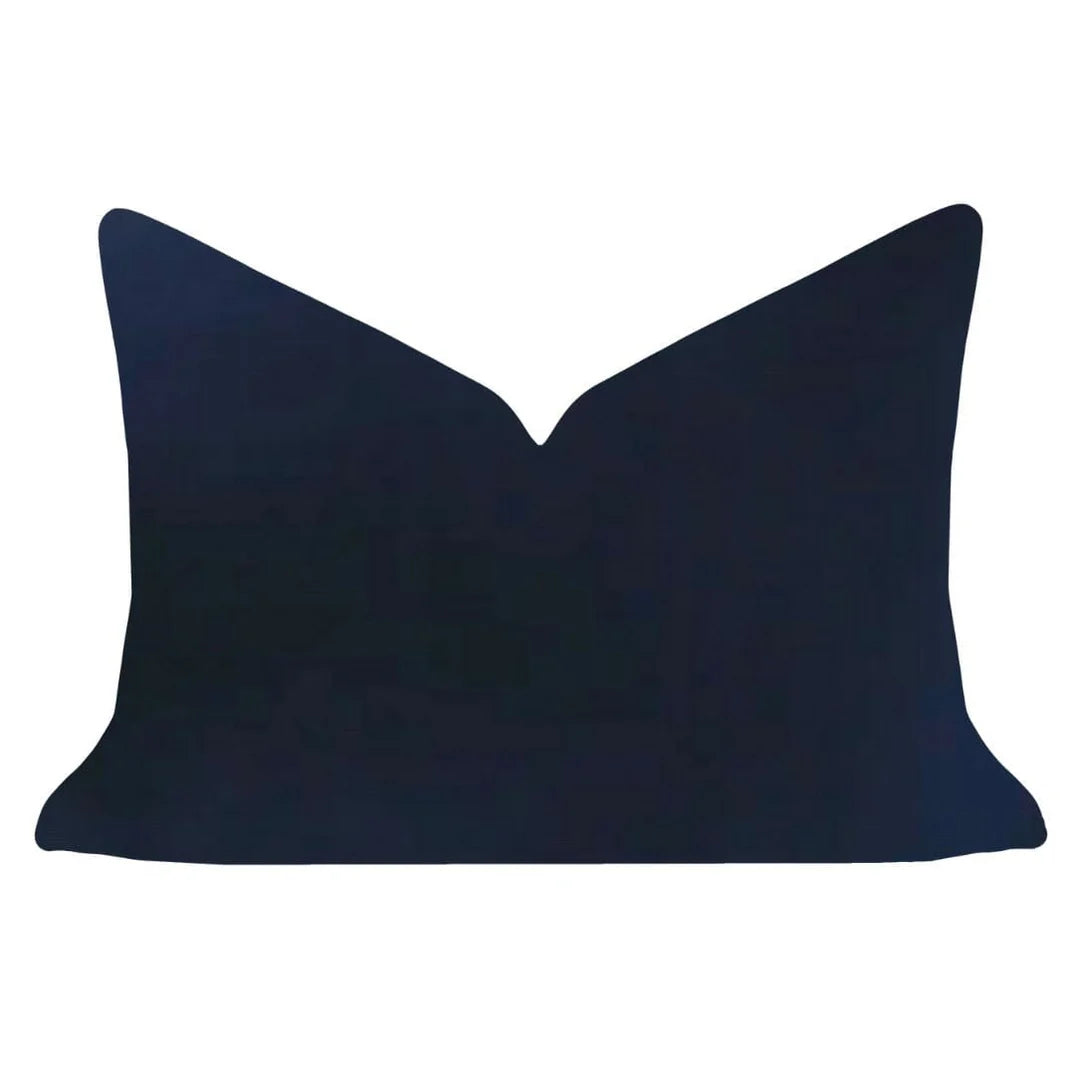 Cobalt Blue 14x20 Solid Velvet Lumbar Pillow