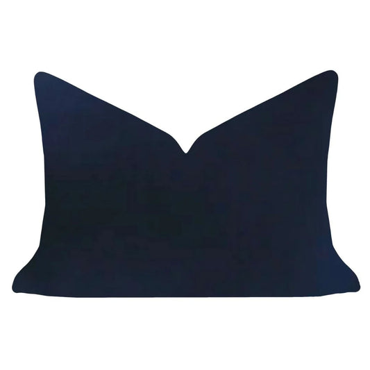 Cobalt Blue 14x20 Solid Velvet Lumbar Pillow