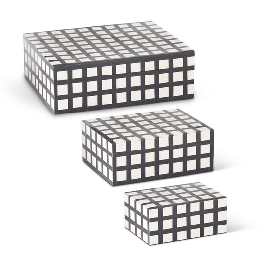 Black and Cream Nesting Boxes-Large