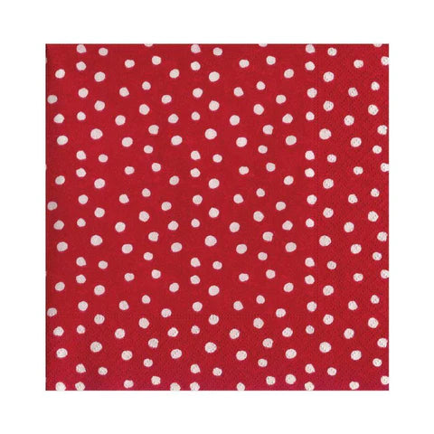 Small Dots Red Cocktail Napkin