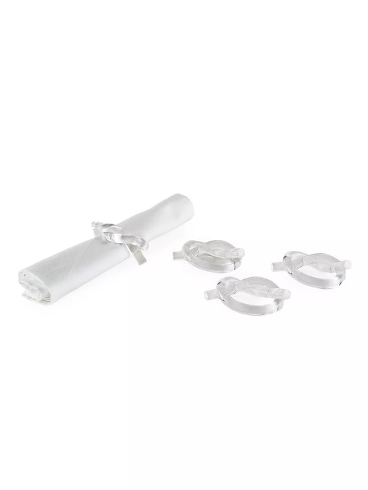 Lucite Napkin Rings S/4 Clear