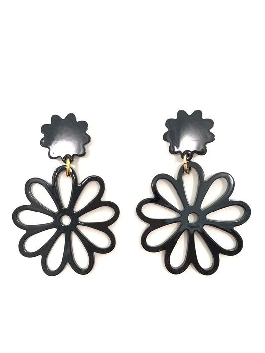 Black Dahlia Earrings