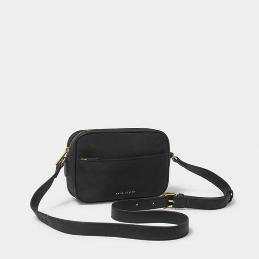 Nylon-Luxe Crossbody Bag-Black