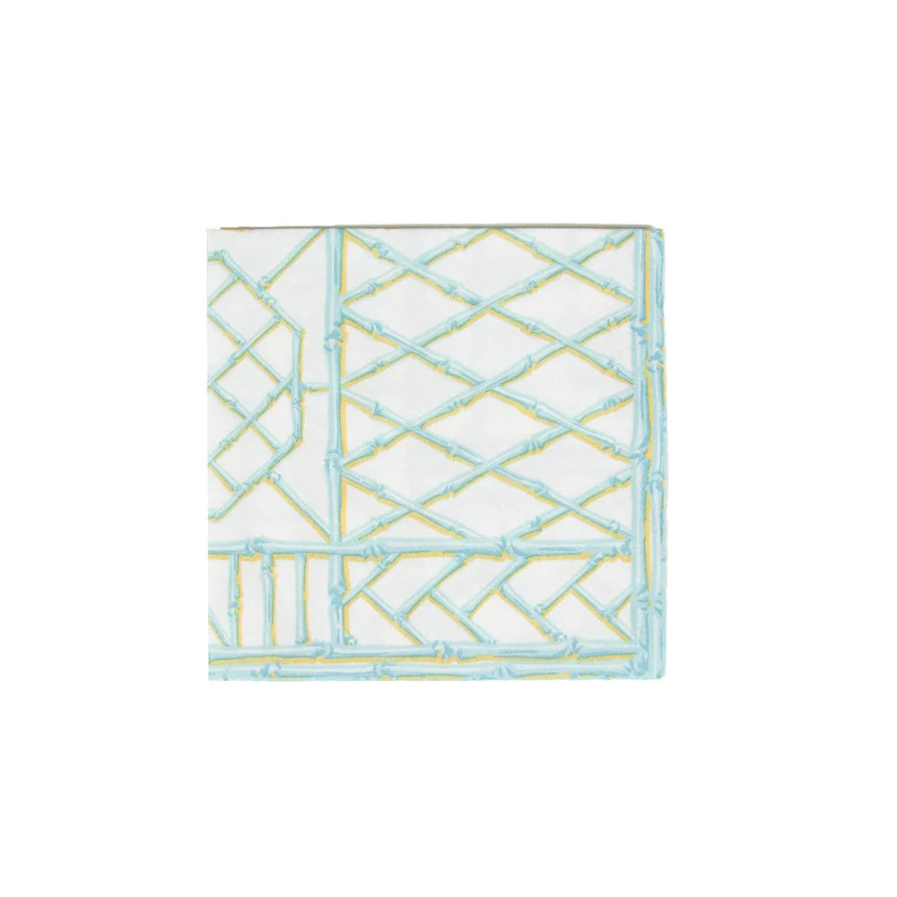 Bamboo Screen Robin’s Egg Blue Luncheon Napkin