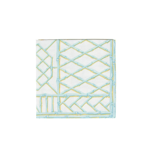 Bamboo Screen Robin’s Egg Blue Luncheon Napkin