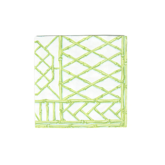 Bamboo Screen Moss Green Luncheon Napkin