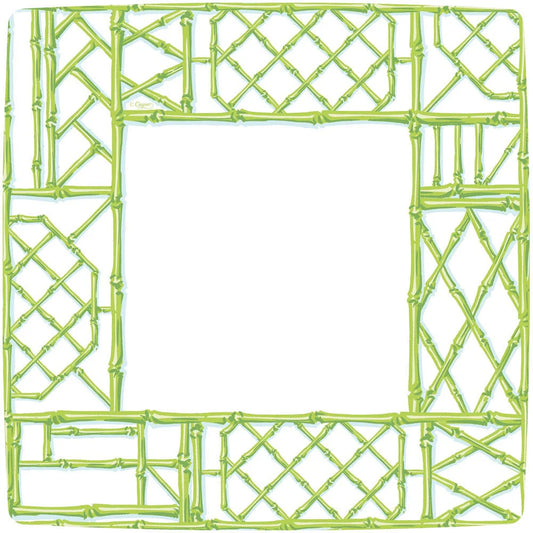 Bamboo Screen Moss Green Square