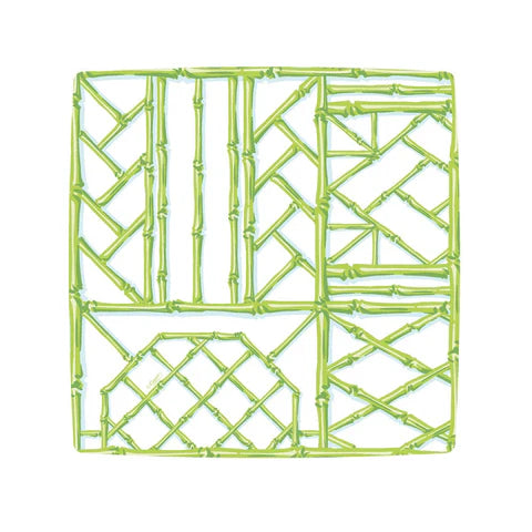 Bamboo Screen Moss Green Salad/Dessert Plates