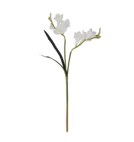 White Real Touch Freesia Stem