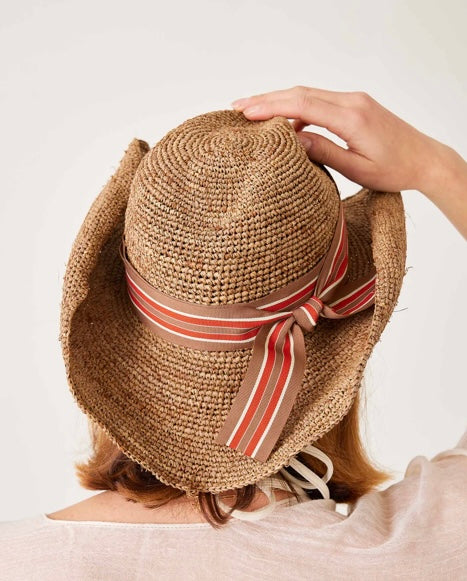 Seagrove Straw Hat-Cork/Red
