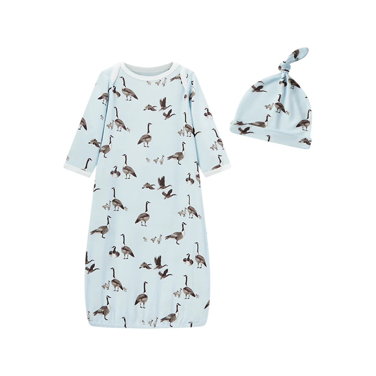 Goose Gown and Hat Set 0-3 M