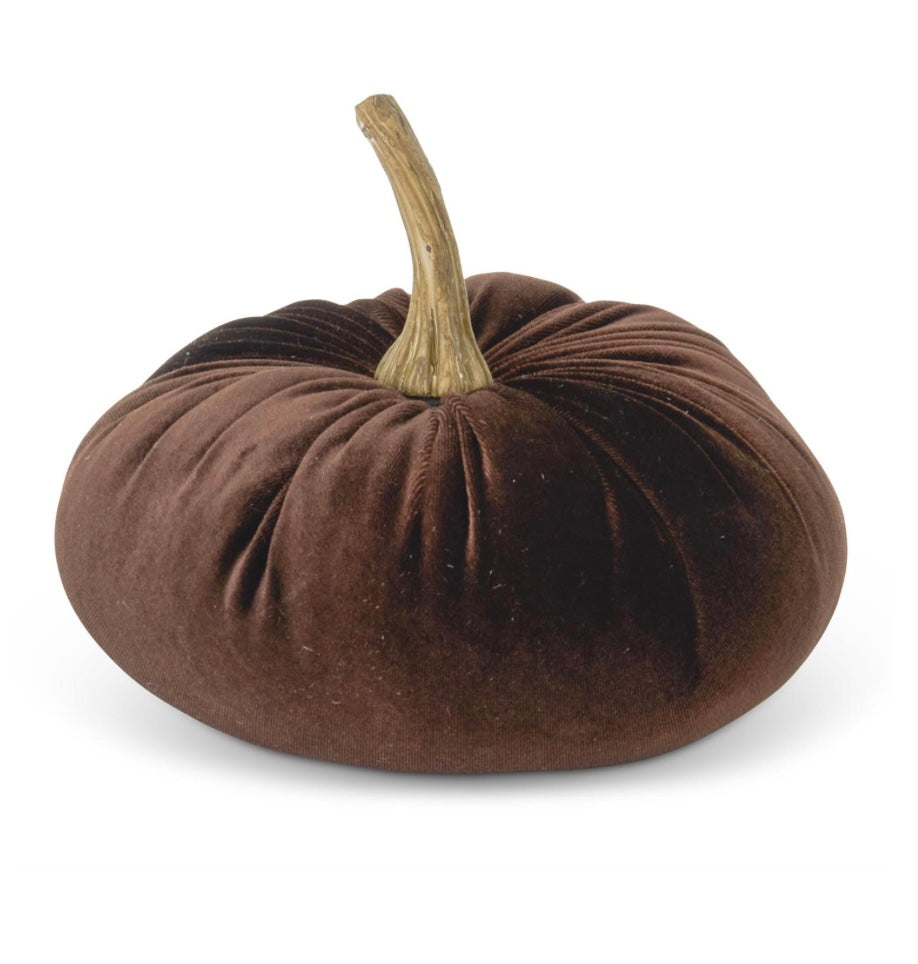 6.25 Inch Burgundy Velvet Pumpkin