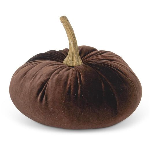 6.25 Inch Burgundy Velvet Pumpkin