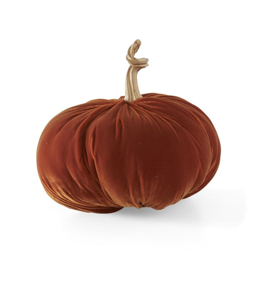 11 Inch Orange Velvet Pumpkin