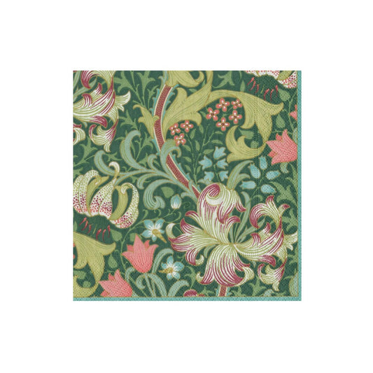 Golden Lily Forest Boxed Cocktail Napkins