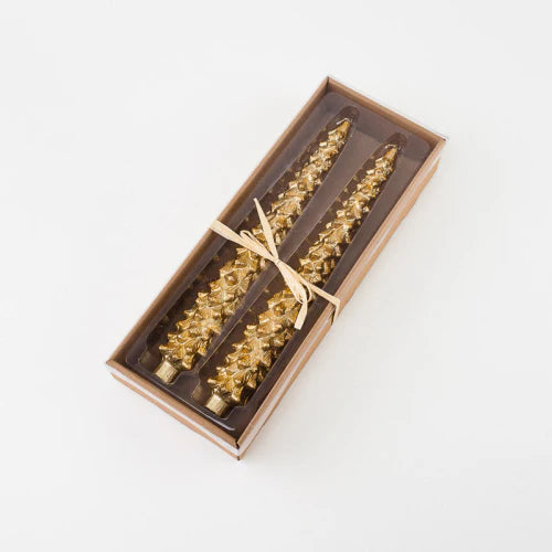Gold Leaf Tree Candle, Boxed Set
