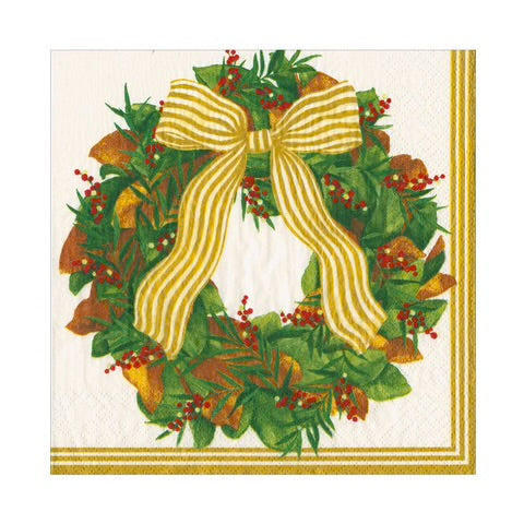 Magnolia Wreath Luncheon Napkin