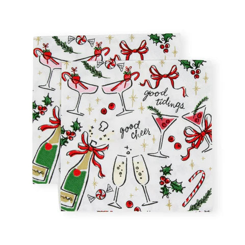 Let’s Be Merry Cocktail Napkin