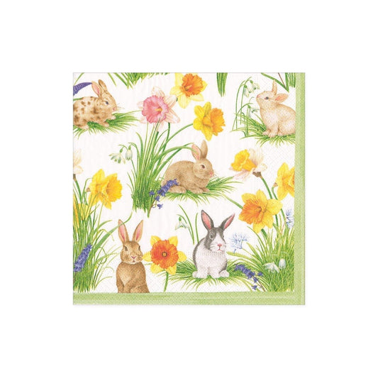 Bunnies & Daffodils Cocktail Napkin