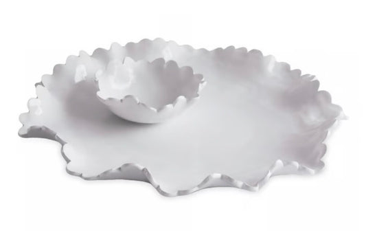 VIDA Colette Round Platter with Mini Dip Bowl