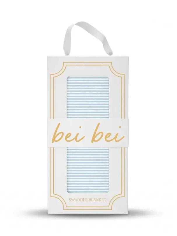 Swaddle Blanket Stripes Breezy Blue