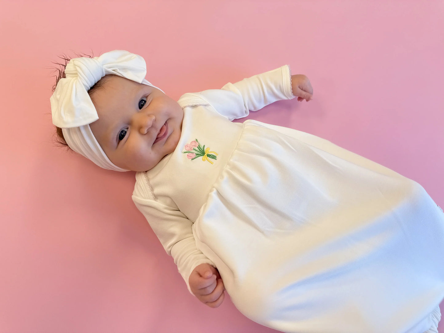 Pip Gown Fancy Tulips 0-3 mo