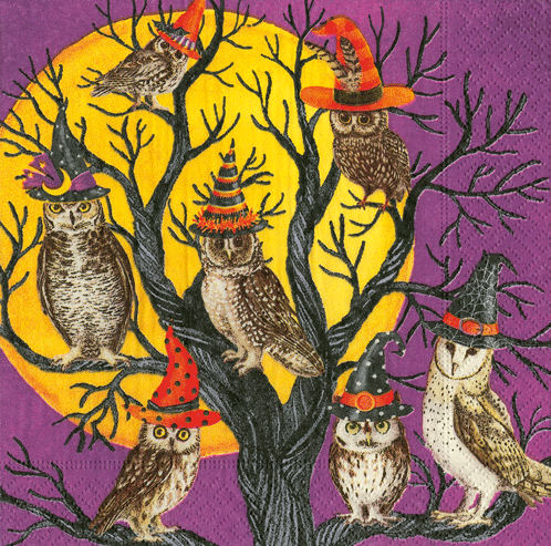 Owl-O-Ween Napkin Cocktail