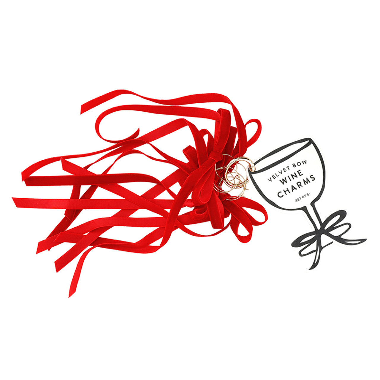 Velvet Bow Drink Markers Red