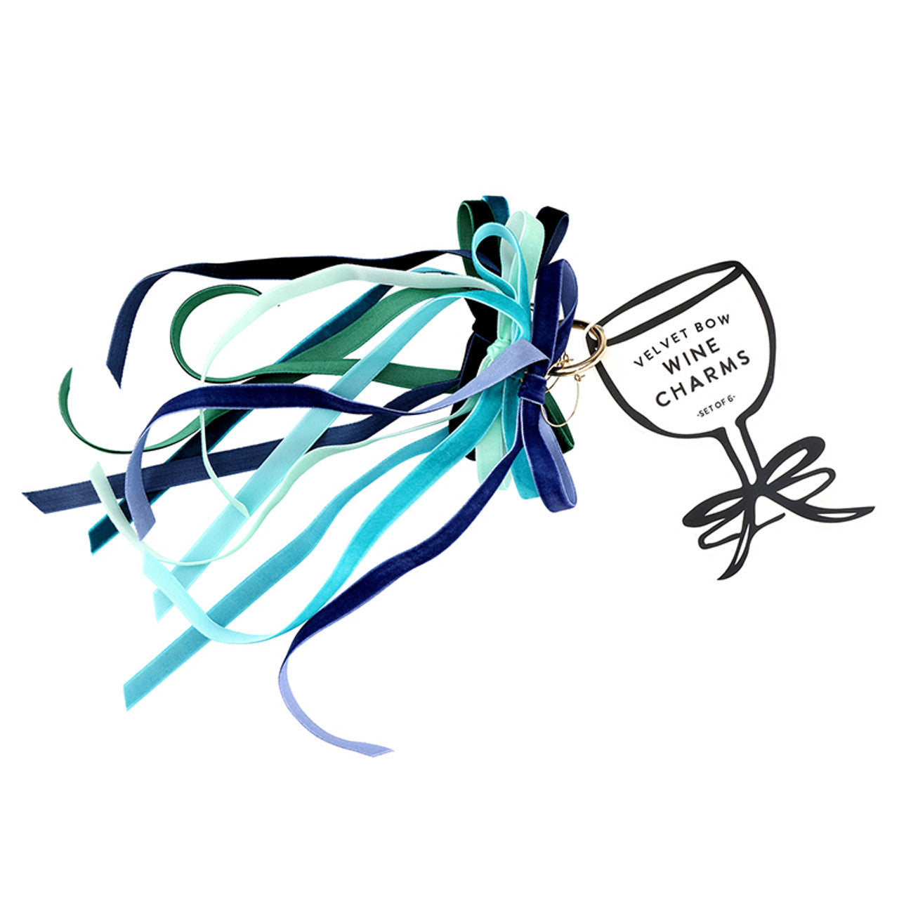 Velvet Bow Drink Markers Blue