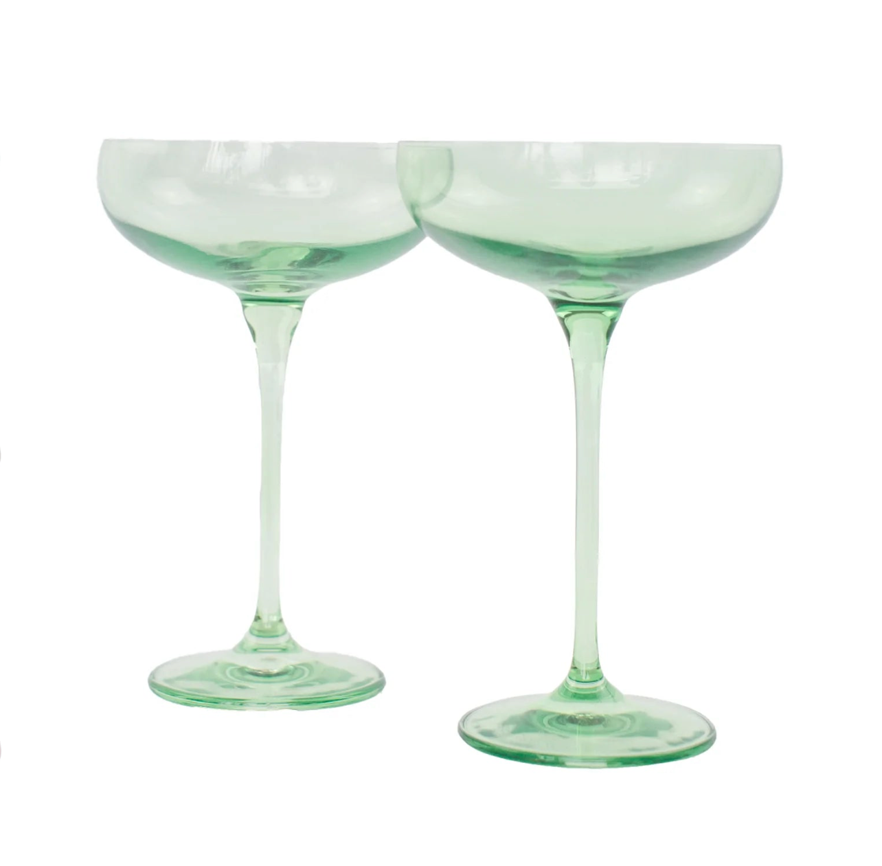 Mint Green Champagne Coupe S/2