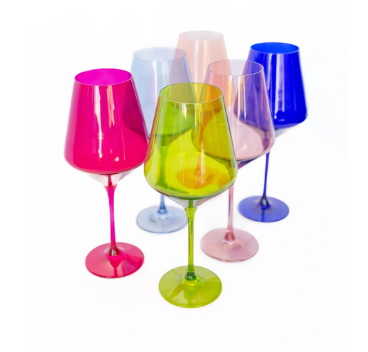 Mixed Stemmed Wine Set of Six