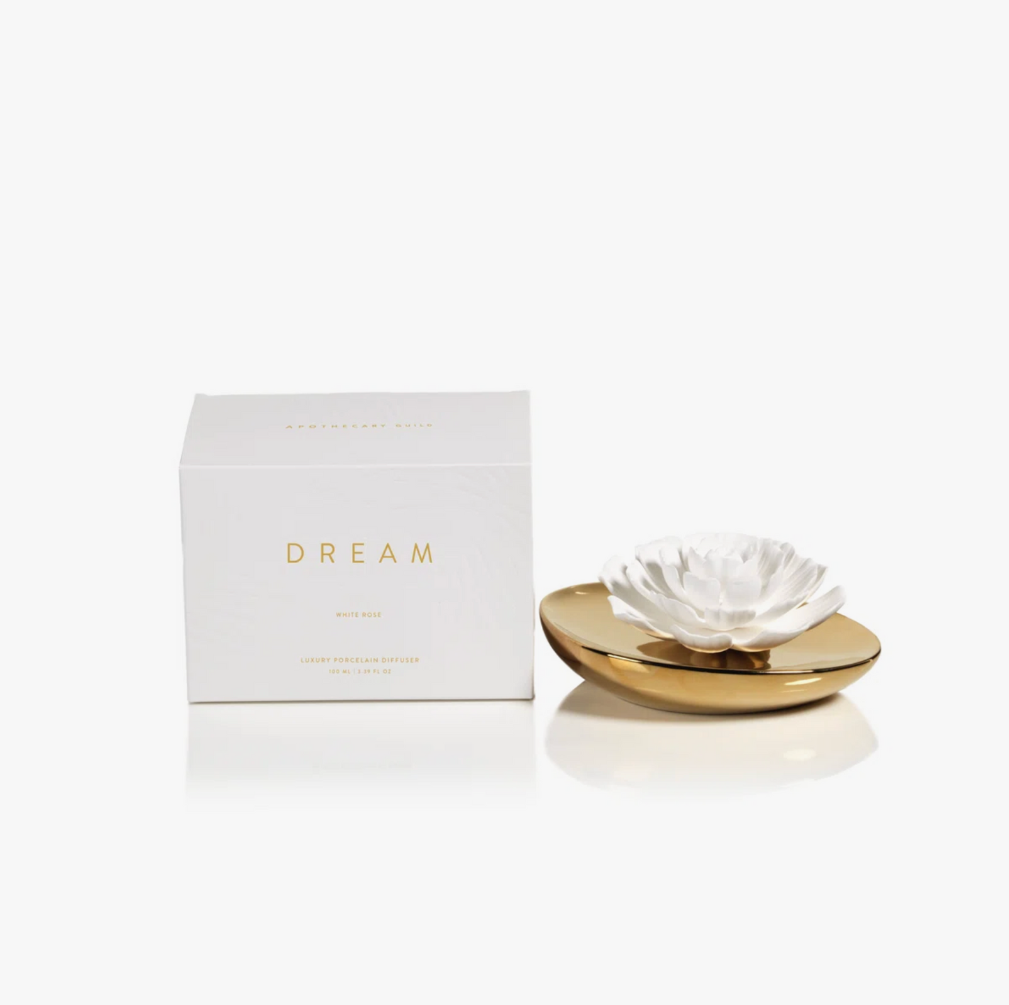 Dream Porcelain Flower Diffuser, White Rose