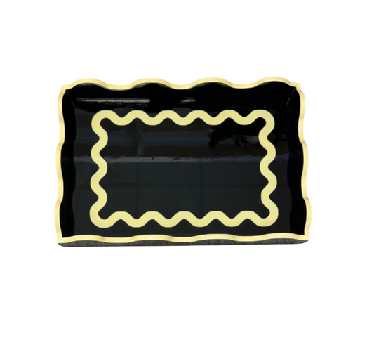 Rectangle Wavy Line Tray