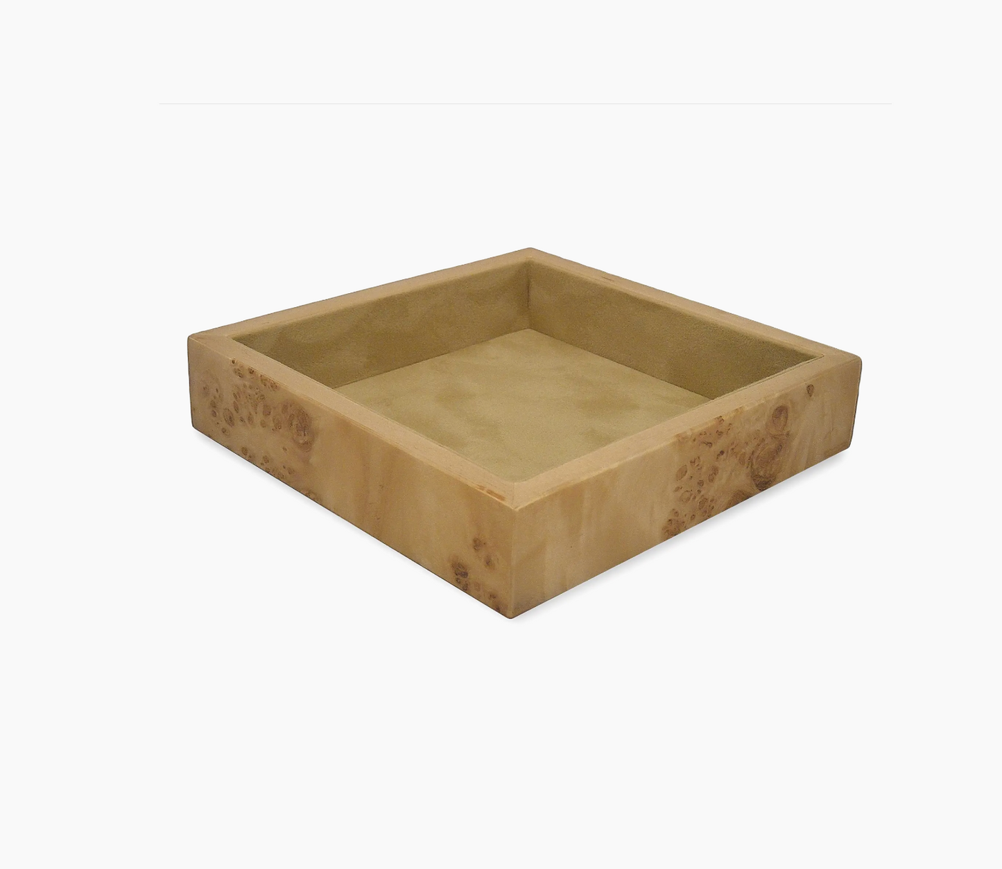 Burlwood Square Valet Tray - Tan