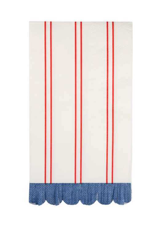 Red Striped Paper Dinner Napkin