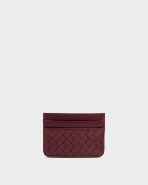 Nova Woven Texture Card Holder - Cherry