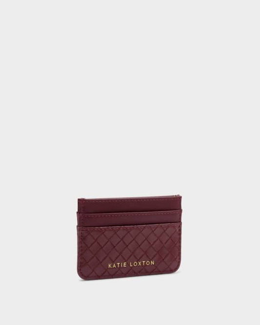 Nova Woven Texture Card Holder - Cherry