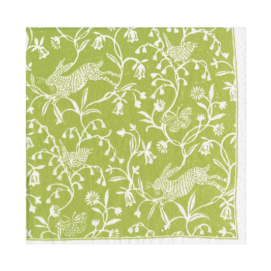 Hedgerow Moss Green Luncheon Napkin