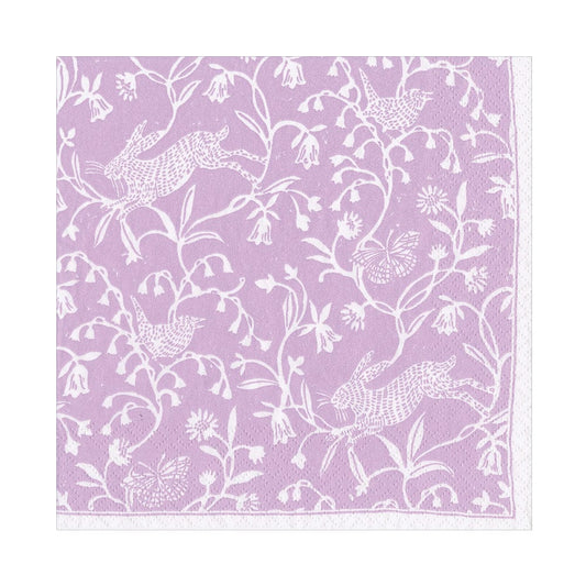 Hedgerow Lilac Luncheon Napkin