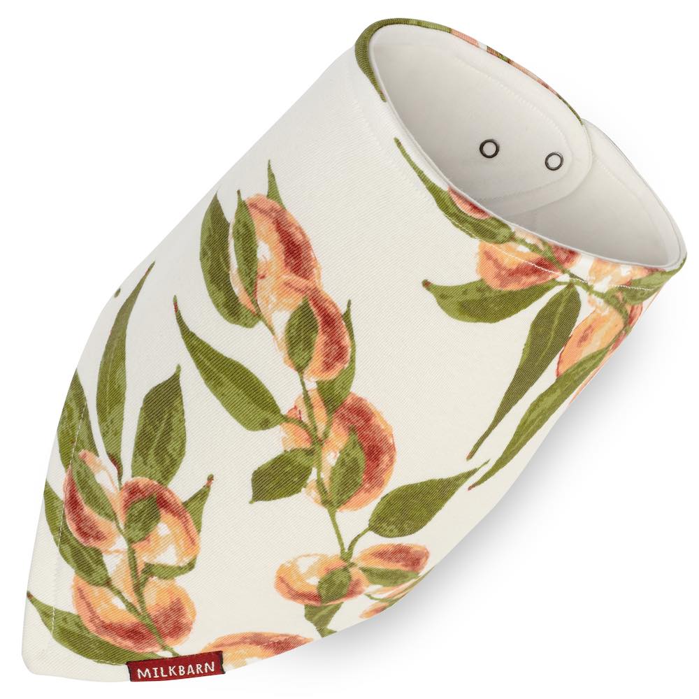Organic Kerchief Bib Peaches
