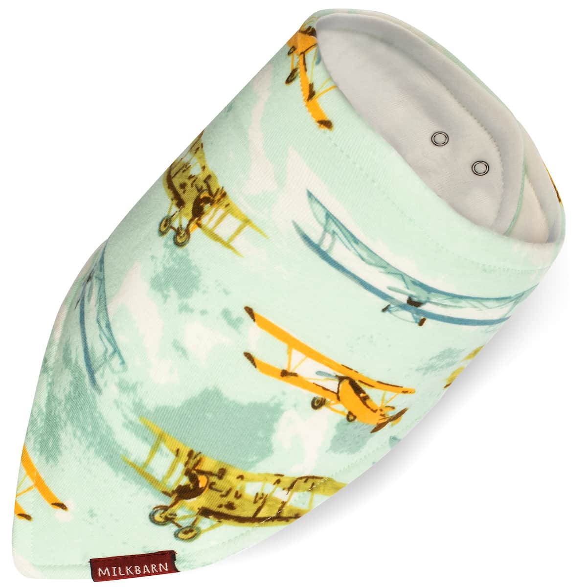 Organic Kerchief Bib Planes