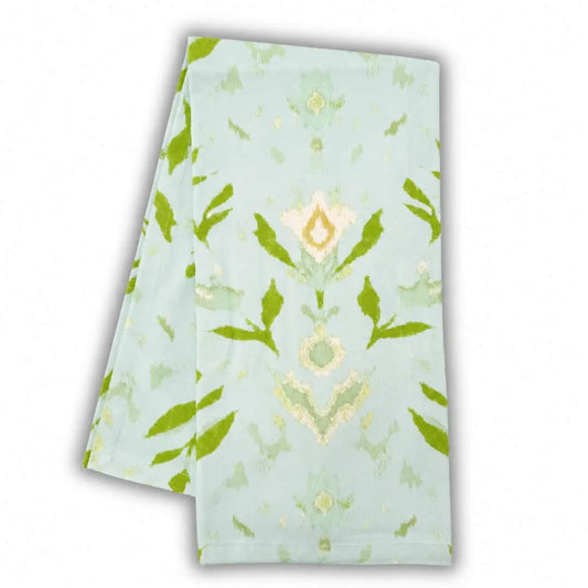 Petal Garden Aqua Tea Towel