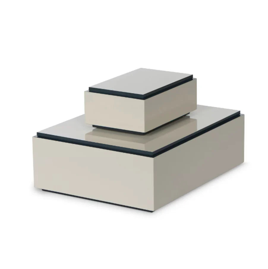 Balboa Bay Lacquered Boxes Set of Two - Silk Linen