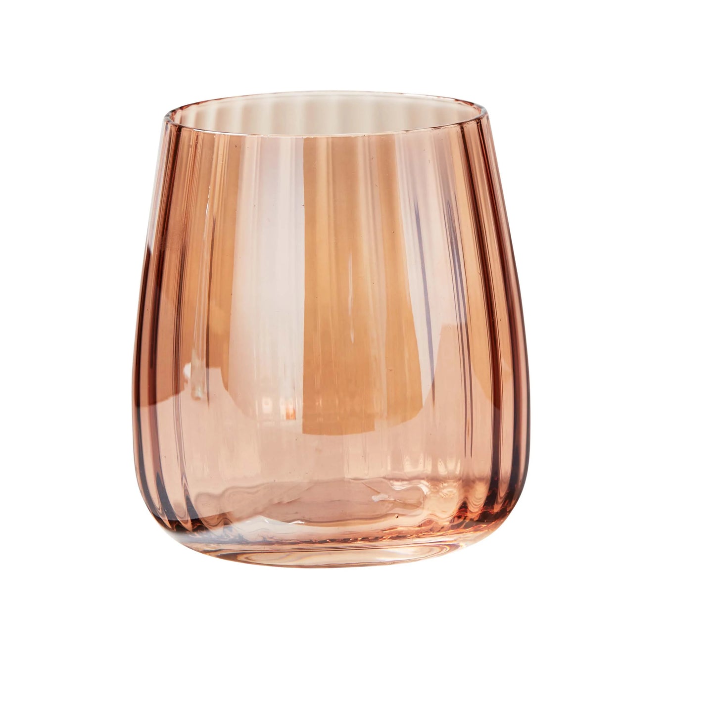 Chelsea Iridescent Optic Stemless Wine Glass Blush